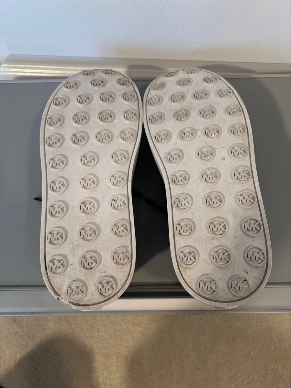 Michael Kors Black and Silver MK Monogram Sneakers